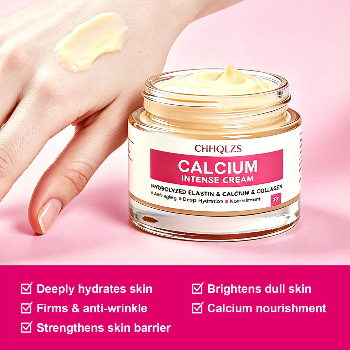 CHHQLZS applied around eye contour demonstrating gentle lift benefit
