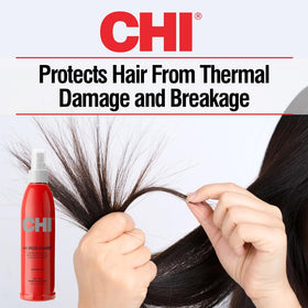 CHI 44 on bathroom shelf with styling tools to show everyday convenience