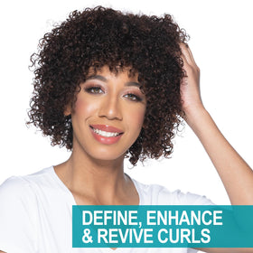 CHI applying curl cream to damp hair demonstrating even distribution for defined curls