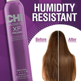CHI before and after photo showing increased volume and shine