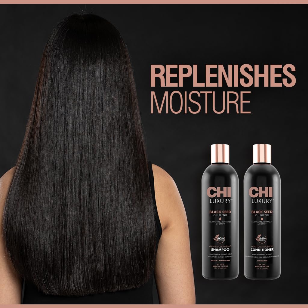 CHI creamy conditioner texture close-up, demonstrates smooth detangling