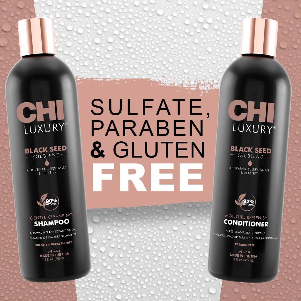 CHI duo staged on bathroom vanity, suggests salon-quality results