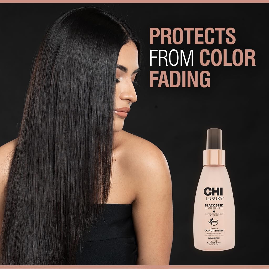 CHI being applied to damp hair before blow-drying for smoother styling and protection