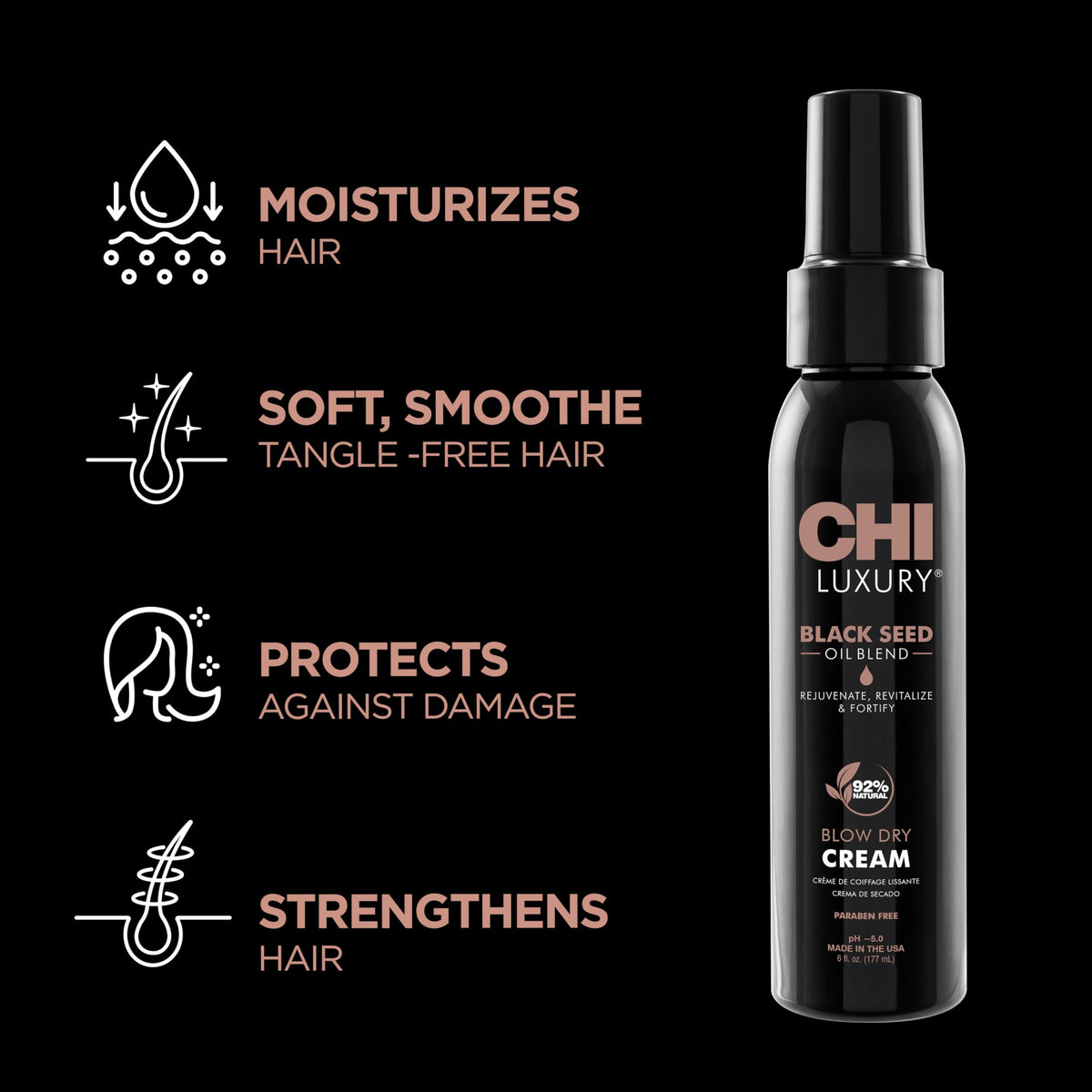CHI close-up of cream texture highlighting smooth consistency for easy styling
