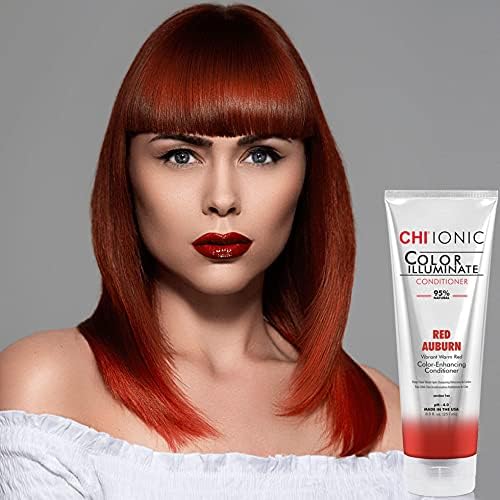 CHI conditioner applied to red hair in shower to refresh tone and add shine
