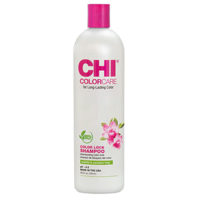 CHI front bottle showing product and clear branding for color protection