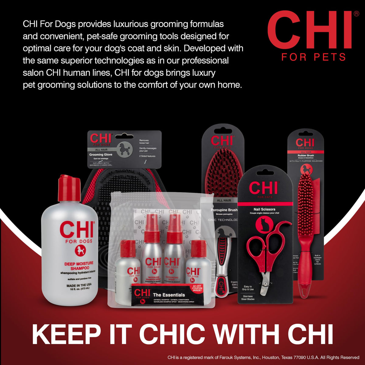 CHI puppy-safe graphic indicating safe use from eight weeks