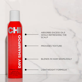 CHI dry shampoo aerosol nozzle detail for controlled, even product delivery