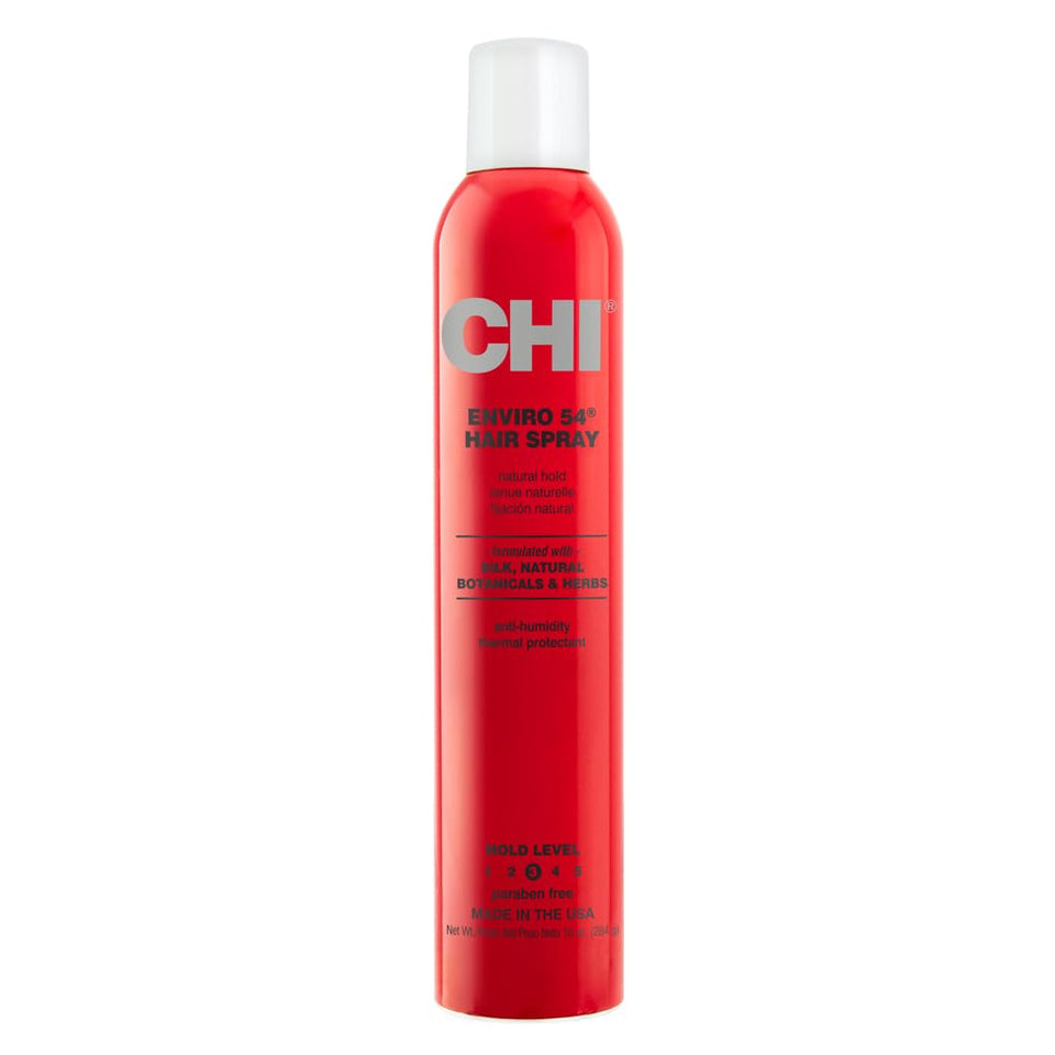 CHI Enviro 54 front packaging showing slim 10 oz bottle and branding benefit of lightweight finish