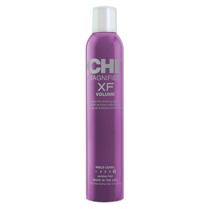 CHI front packaging showing 12 oz can and volume benefits