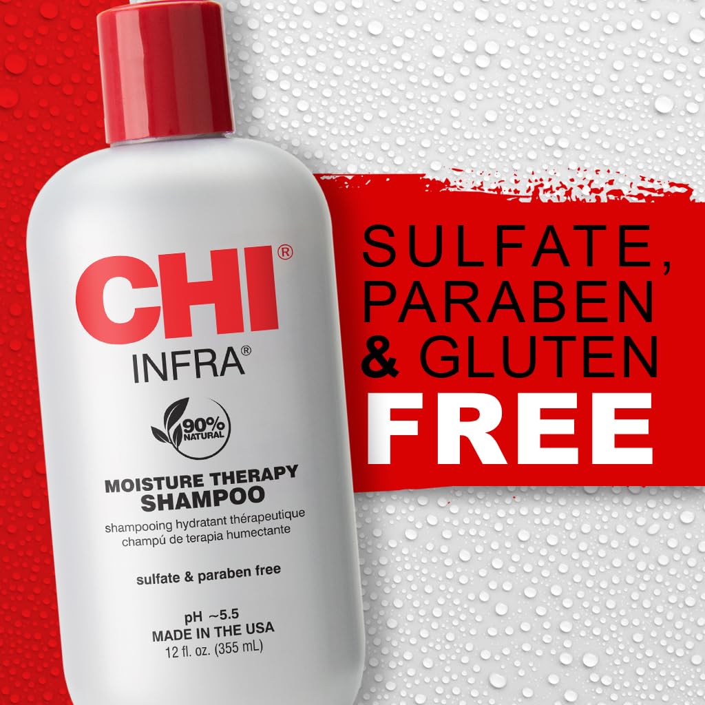 CHI Infra shampoo creamy lather texture illustrating gentle hydration