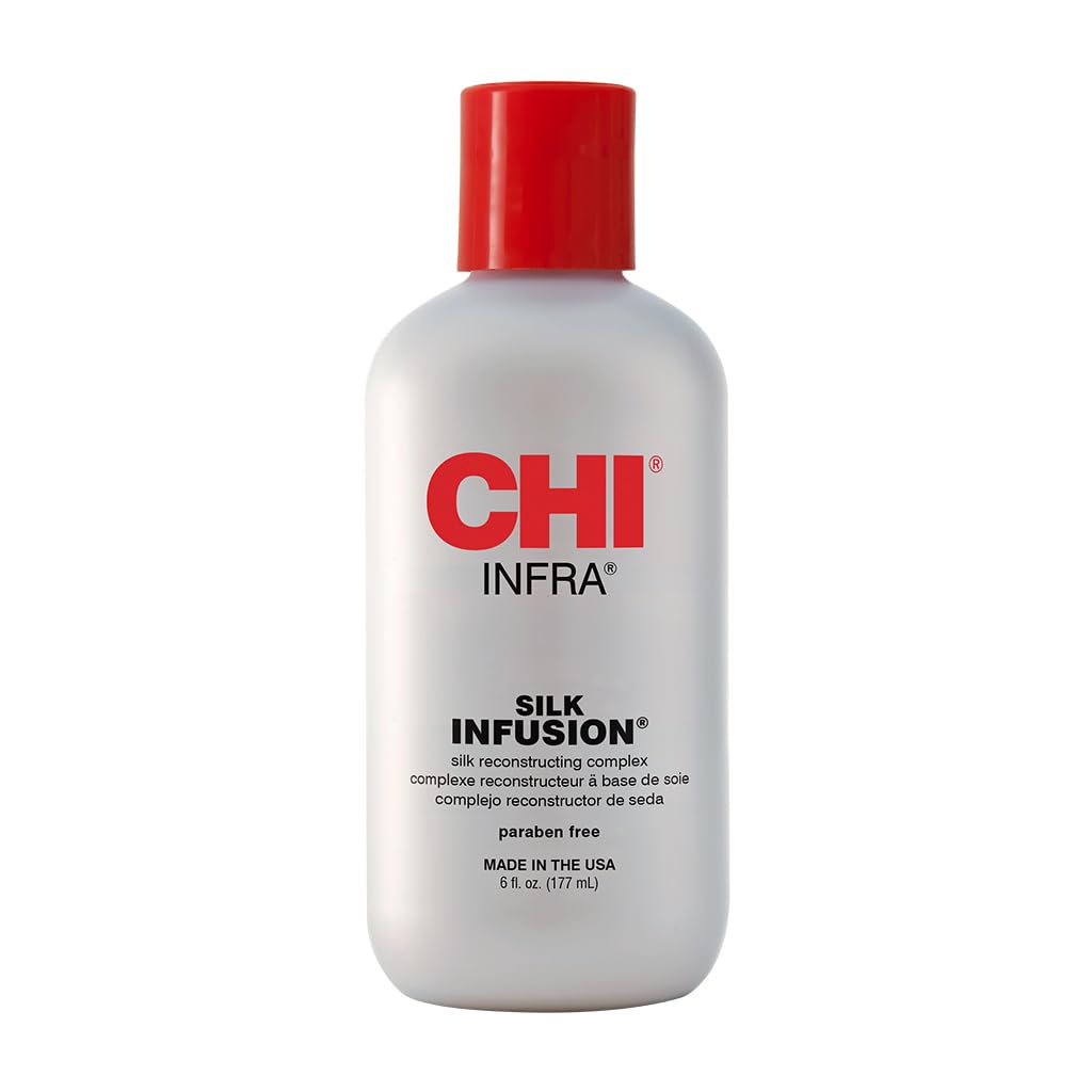 CHI Infra Silk Infusion front bottle showing product and benefit of smoothing