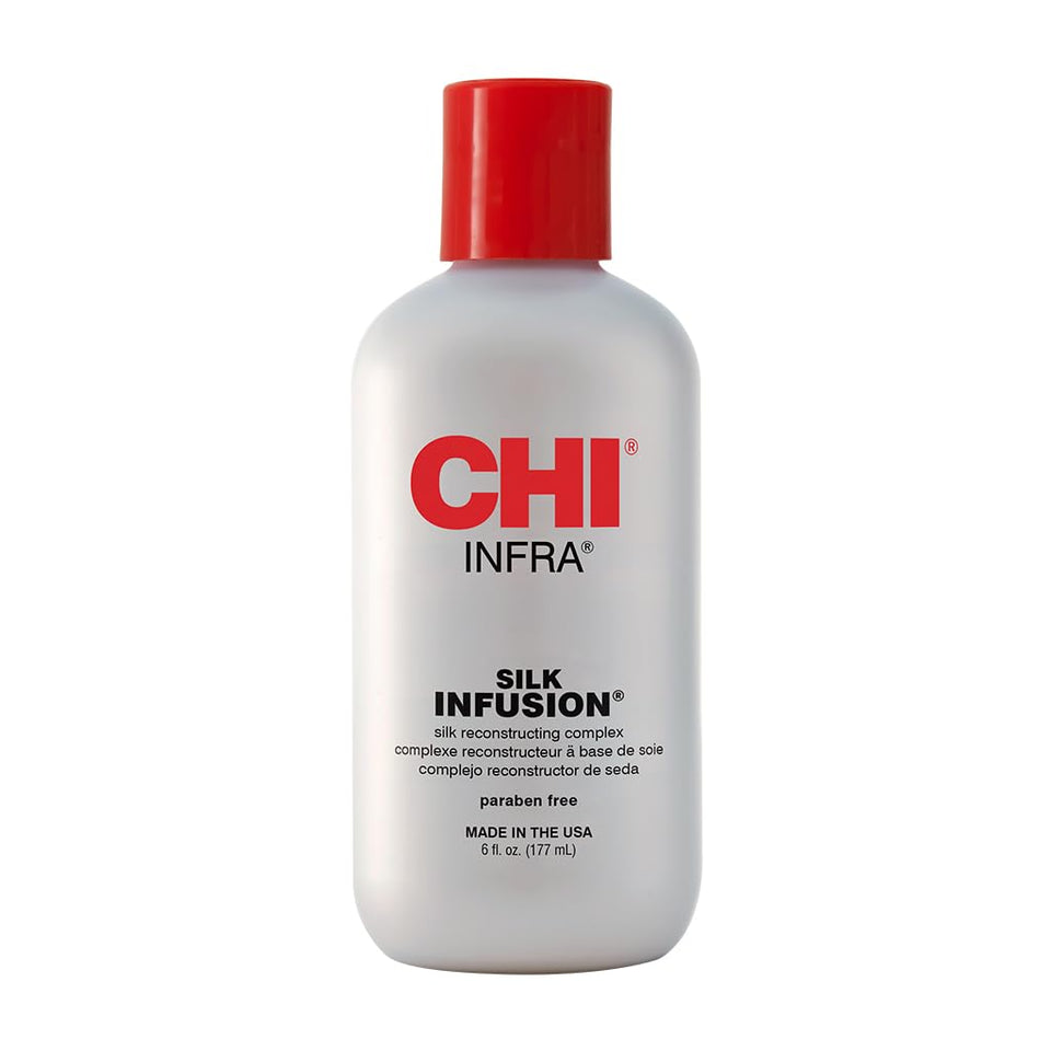 CHI Infra Silk Infusion front bottle showing product and benefit of smoothing