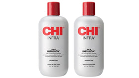 CHI bottle front packaging showing product benefit of strengthened hair