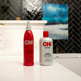 CHI in styling scene showing healthier-looking hair after use