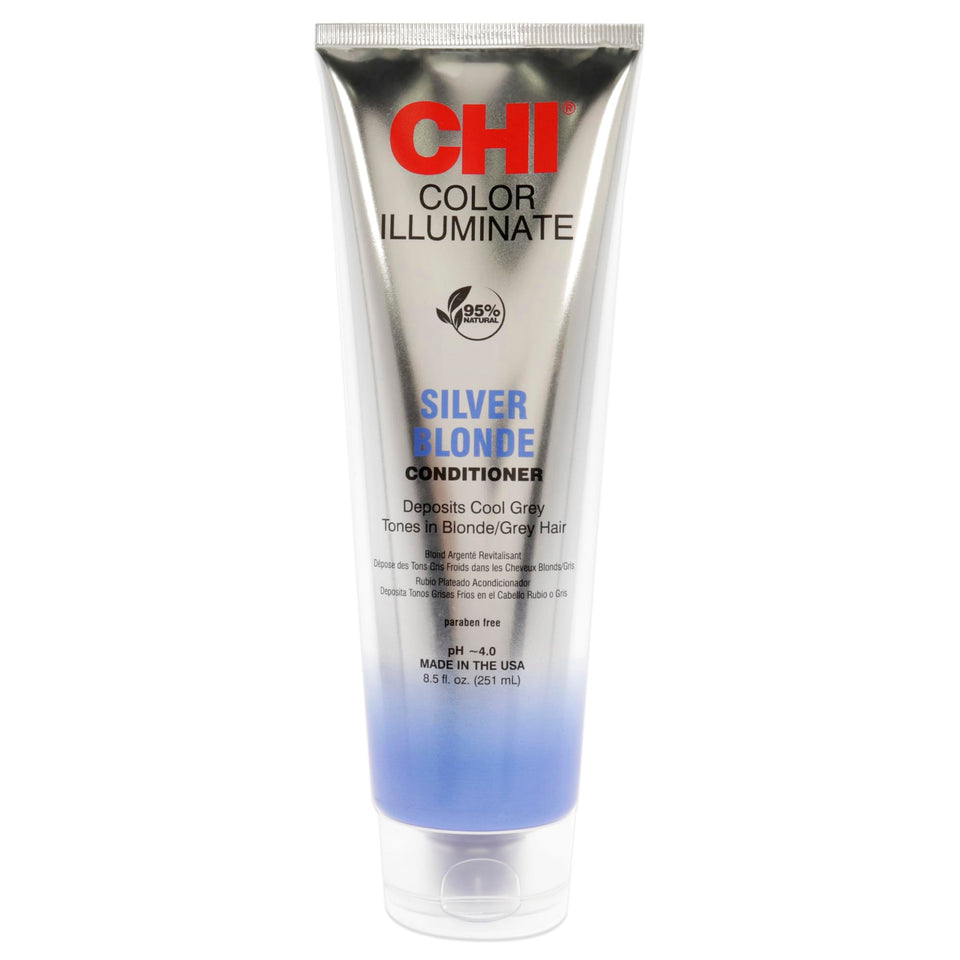 CHI bottle front view showing label and 8.5 oz size, helps maintain salon color