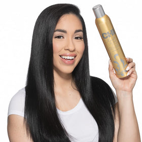 CHI finished sleek hairstyle showcasing frizz control and shine