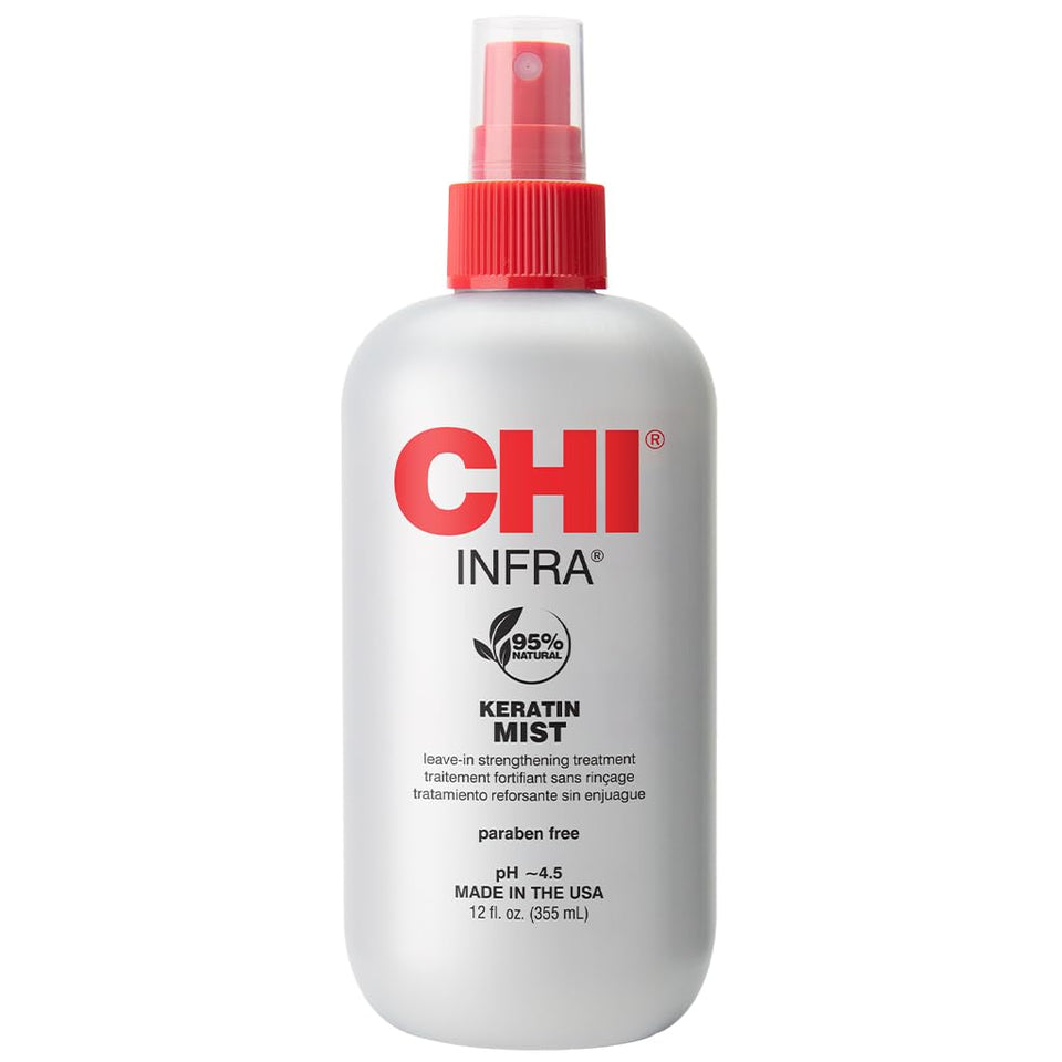 CHI keratin mist front bottle showing product and branding for easy selection