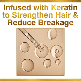 CHI shampoo pump close-up highlighting keratin formula benefit