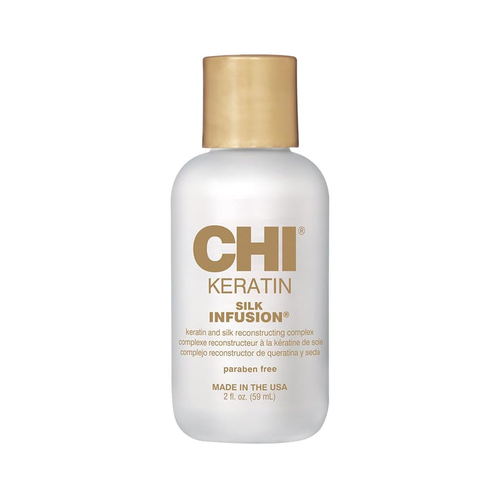 CHI front packaging showing 2 fl oz bottle and product benefit smoothing hair