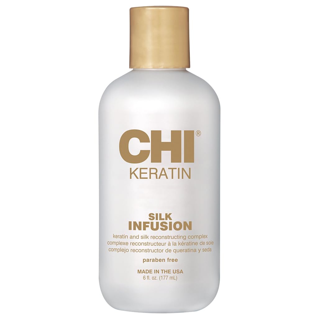 CHI Keratin Silk Infusion front bottle showing label and size benefits