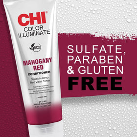 CHI conditioner applied to hair mid-lengths demonstrating quick in-shower color boost