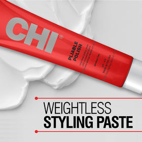 CHI pliable polish in hands application demonstrating easy warm-and-spread benefit