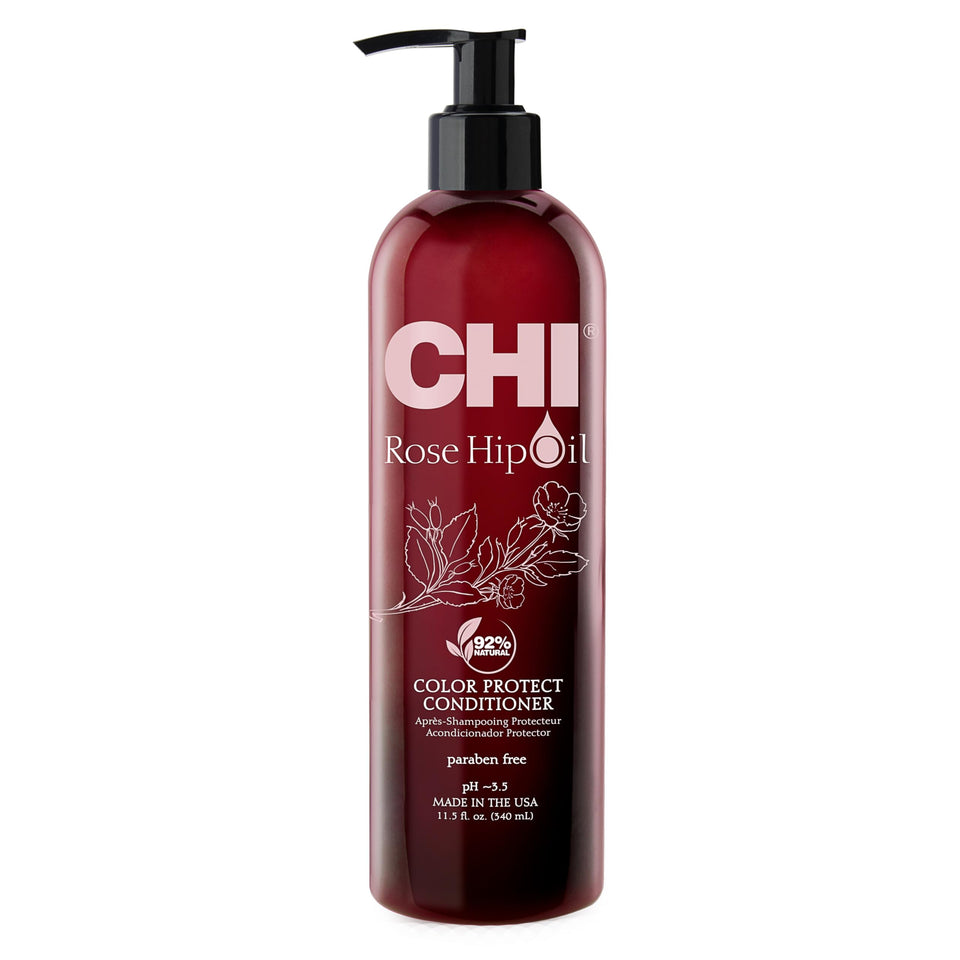 CHI front label of conditioner showing product identity and benefits