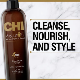 CHI shampoo lather texture demonstrating gentle cleansing and hydration