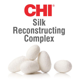 CHI Infra Silk Infusion label close-up highlighting silk-protein benefits