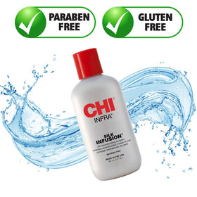 CHI Infra Silk Infusion pump dispensing silky texture for easy application