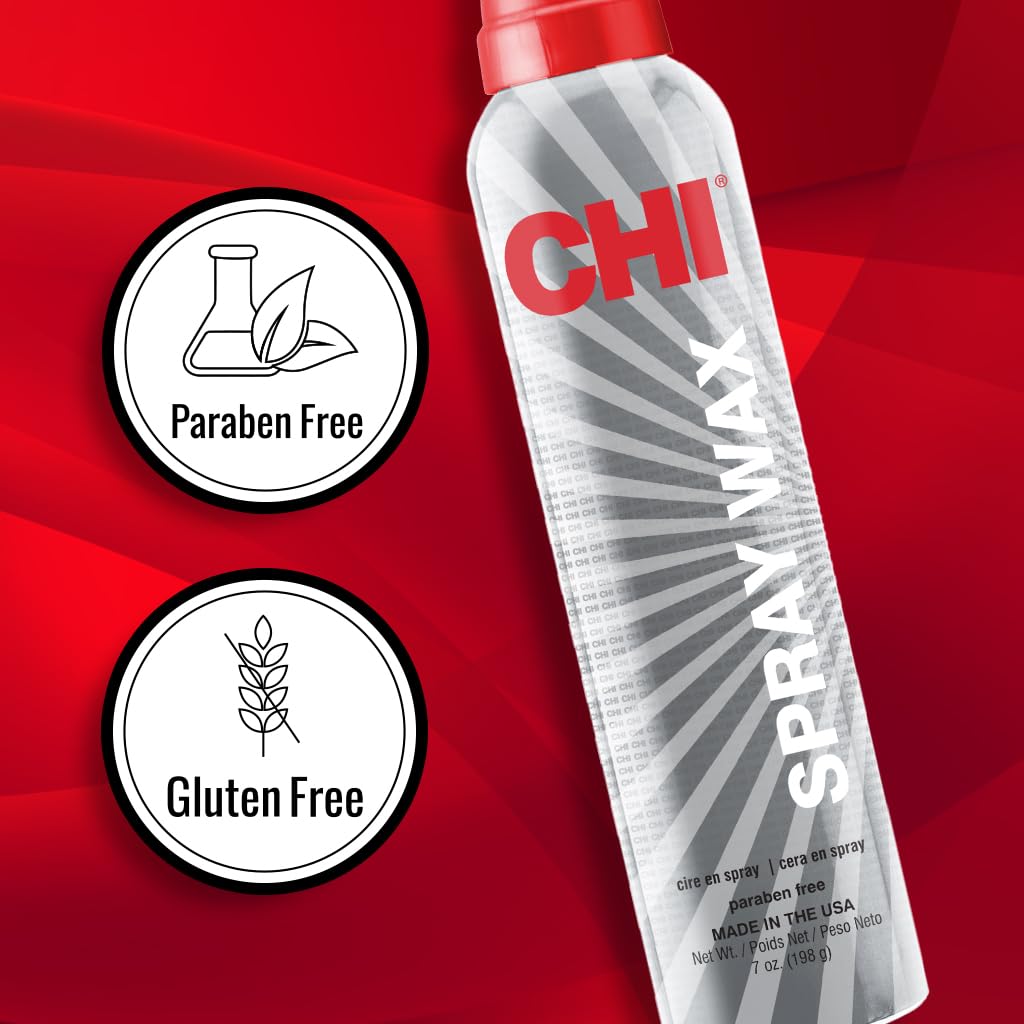 CHI spray wax texture detail on hair strands demonstrating touchable finish