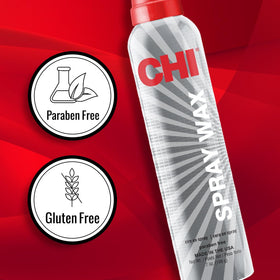 CHI spray wax texture detail on hair strands demonstrating touchable finish