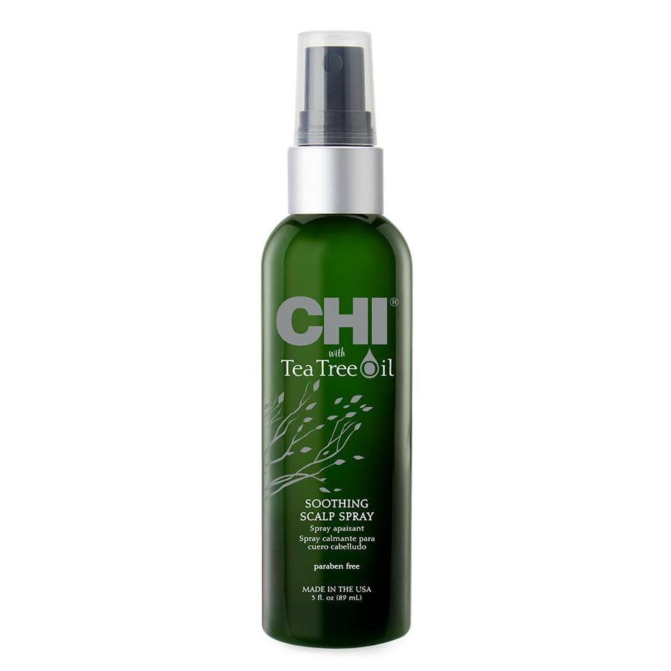 CHI front packaging of 3 oz soothing scalp spray showing bottle and label benefit
