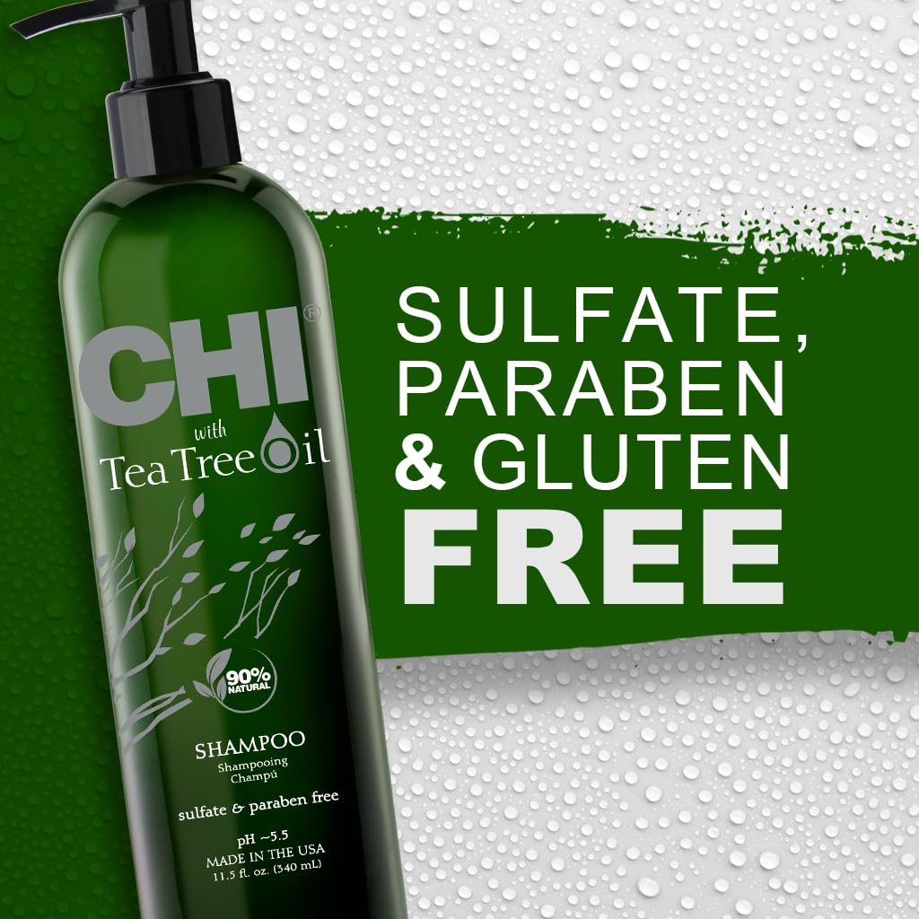 CHI shampoo placed in shower scene conveying refreshing scalp relief