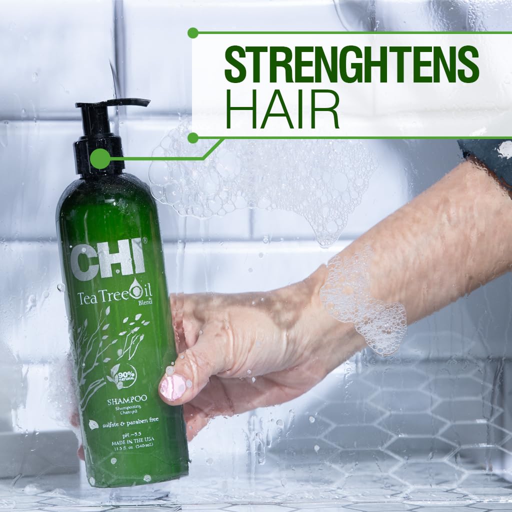 CHI bottle in hand showing 11.5 oz size for travel and home use