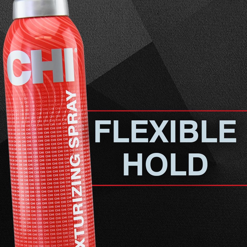 Before and after hair showing CHI creating visible lift and buildable texture