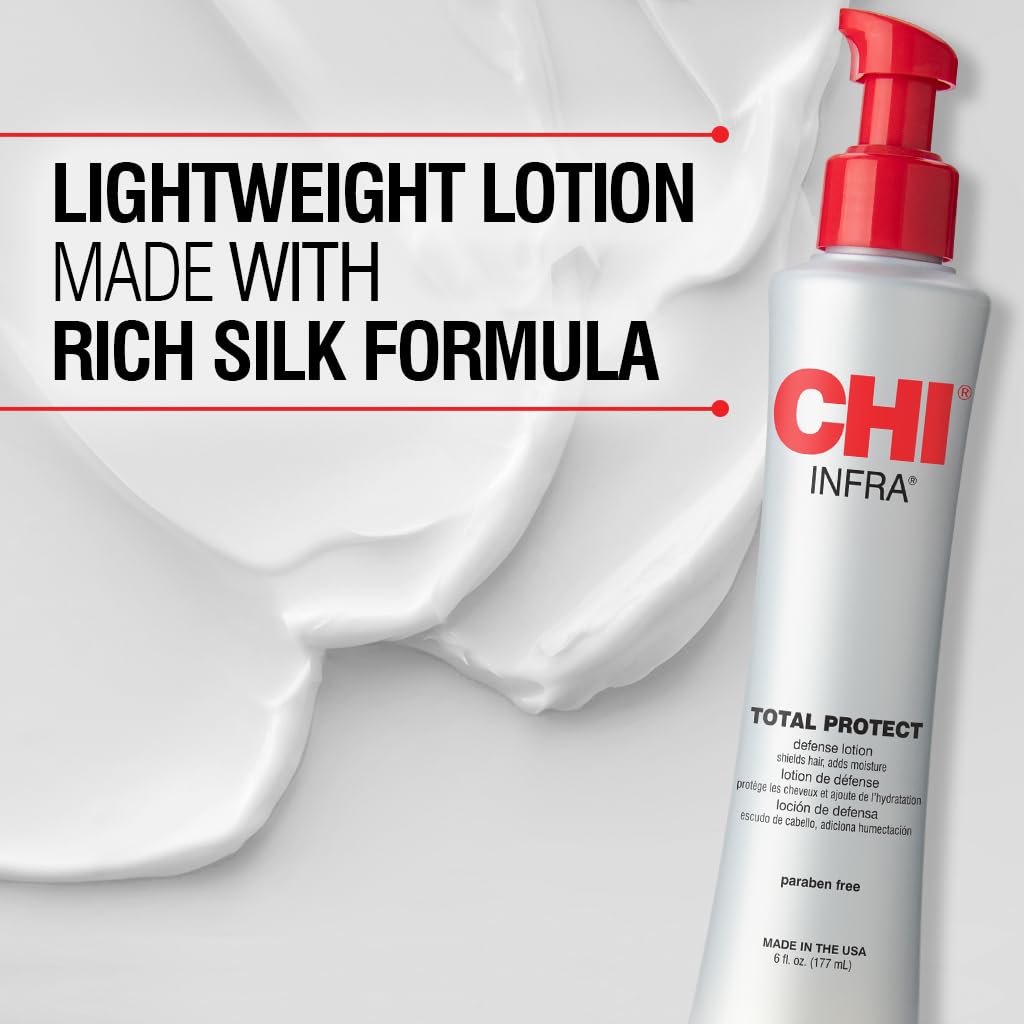 CHI lotion texture close-up illustrating lightweight silk formula