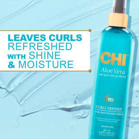 CHI applied to damp hair mid-shaft, illustrates easy curl activation