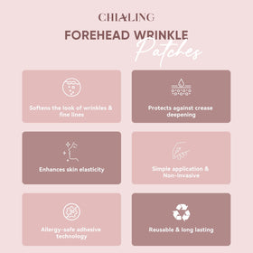 Chialing patches applied on forehead demonstrating overnight protection