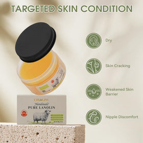Chialing close-up texture of pure lanolin highlighting rich hydration
