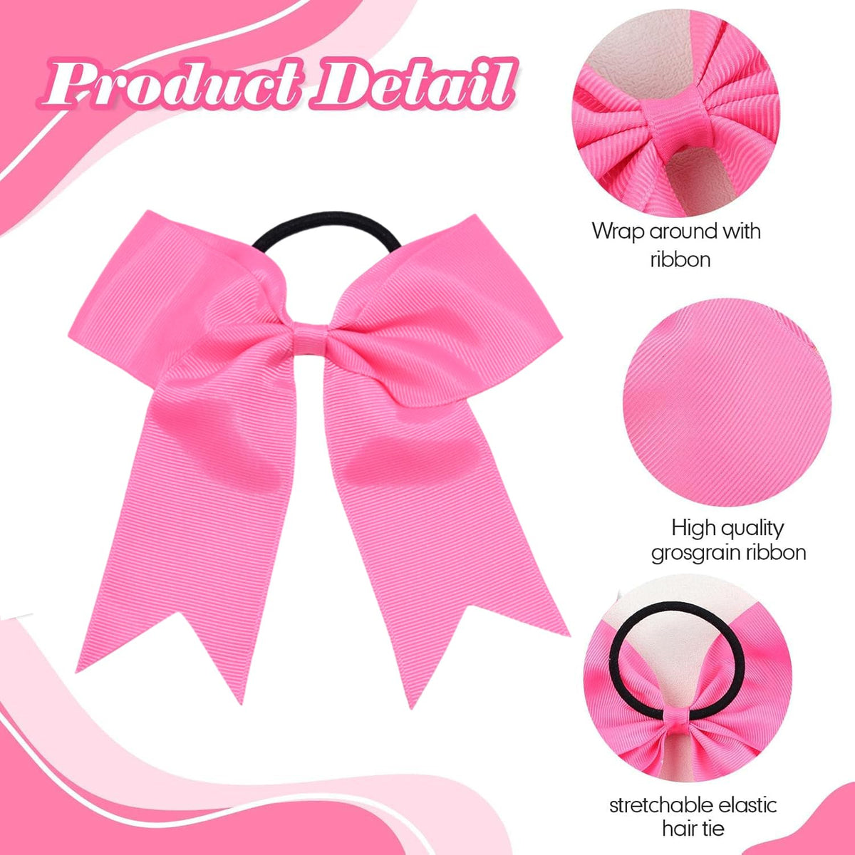 chiduerm cheer bow worn in ponytail during practice demonstrating secure fit and lively team appearance