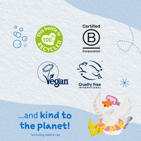 Childs Farm back panel showing directions and ingredient transparency for parents