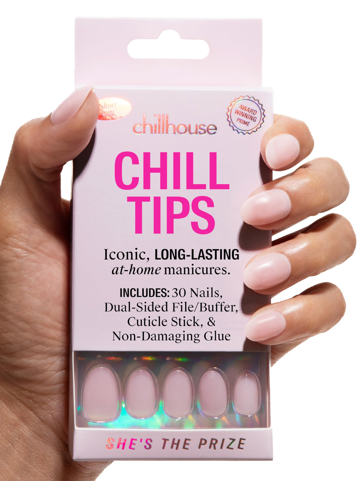 Chillhouse front packaging showing She's the Prize kit and quick application benefit