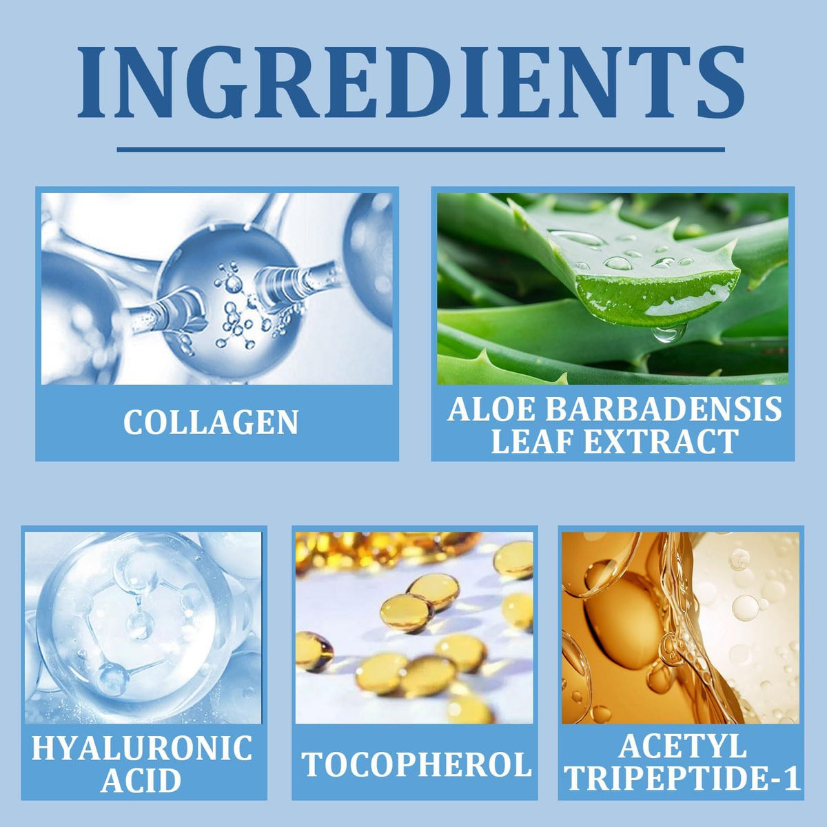 Chinology label and ingredient list focusing on collagen and retinol