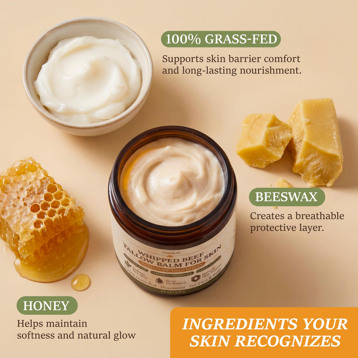 ChiroLife open jar whipped texture demonstrating fast absorption