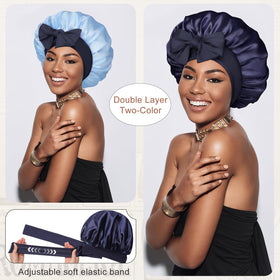 CHLINS bonnet wide elastic band detail showing comfortable hold and stability
