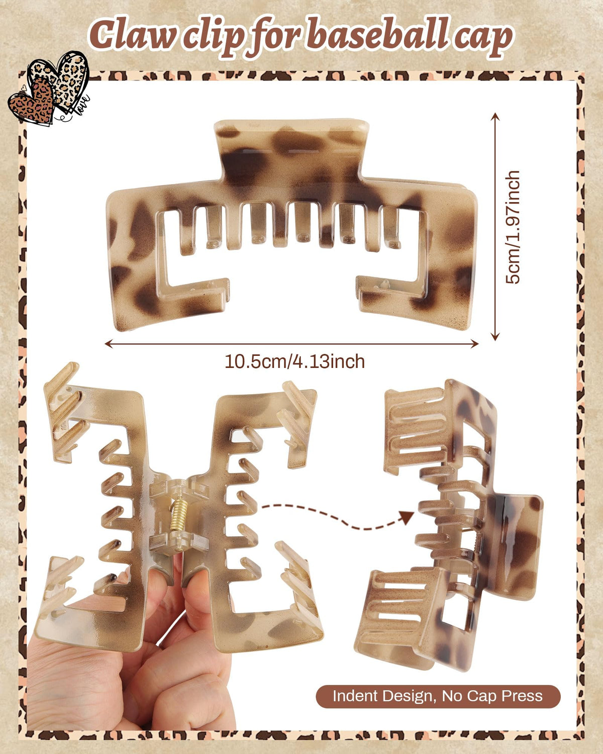 CHLINS close-up of hollow tooth channel showing hat strap fit benefit