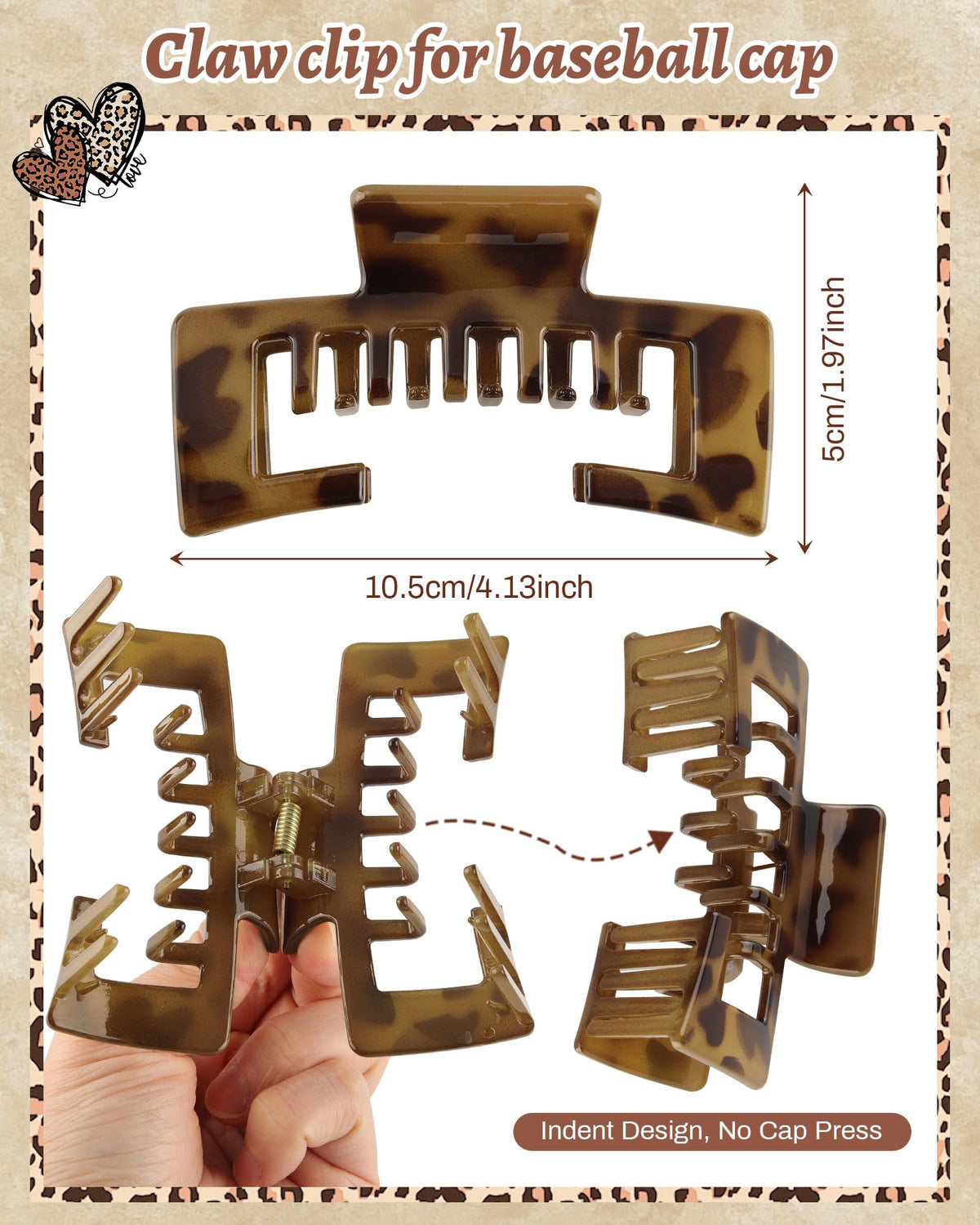 CHLINS close-up of hollow tooth design prevents pressure and allows strap pass-through