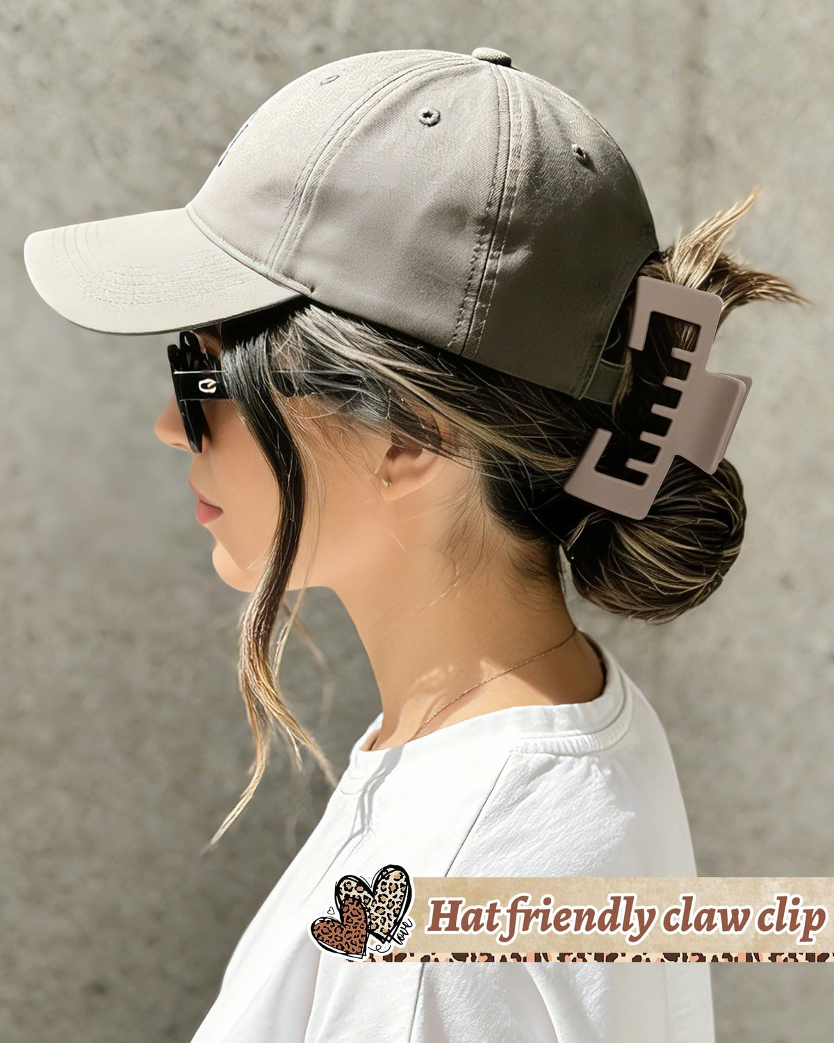 CHLINS clip holding a high ponytail on thick hair with non-slip hold
